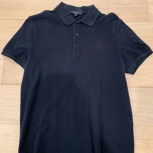 Gucci polo collar black polo GG size Large L slim fit used shirt